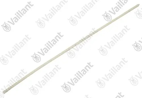 Vaillant Rohr, gerade und schmal, aus hellem Material, zur Verwendung in Warmwasseranlagen.